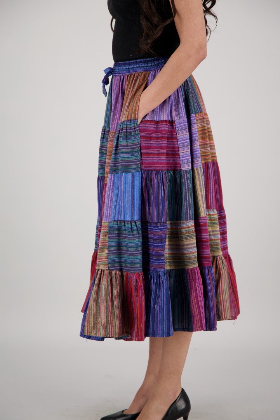 Festival - Ready Multicolor Midi Skirt PAT - 3219 - Advance Apparels Inc