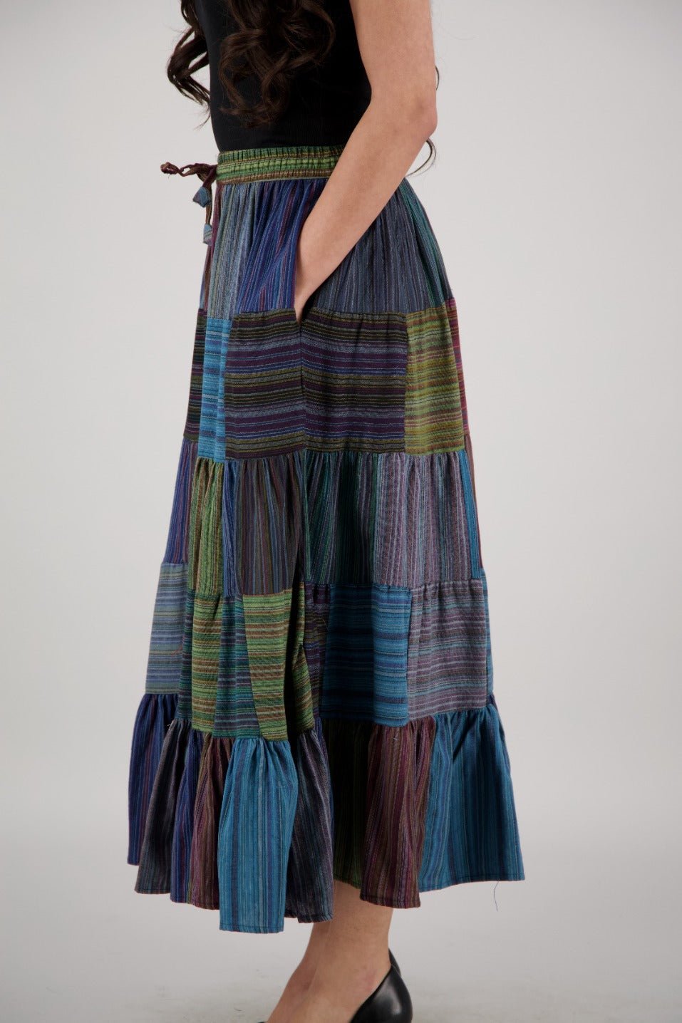 Festival - Ready Multicolor Midi Skirt PAT - 3219 - Advance Apparels Inc