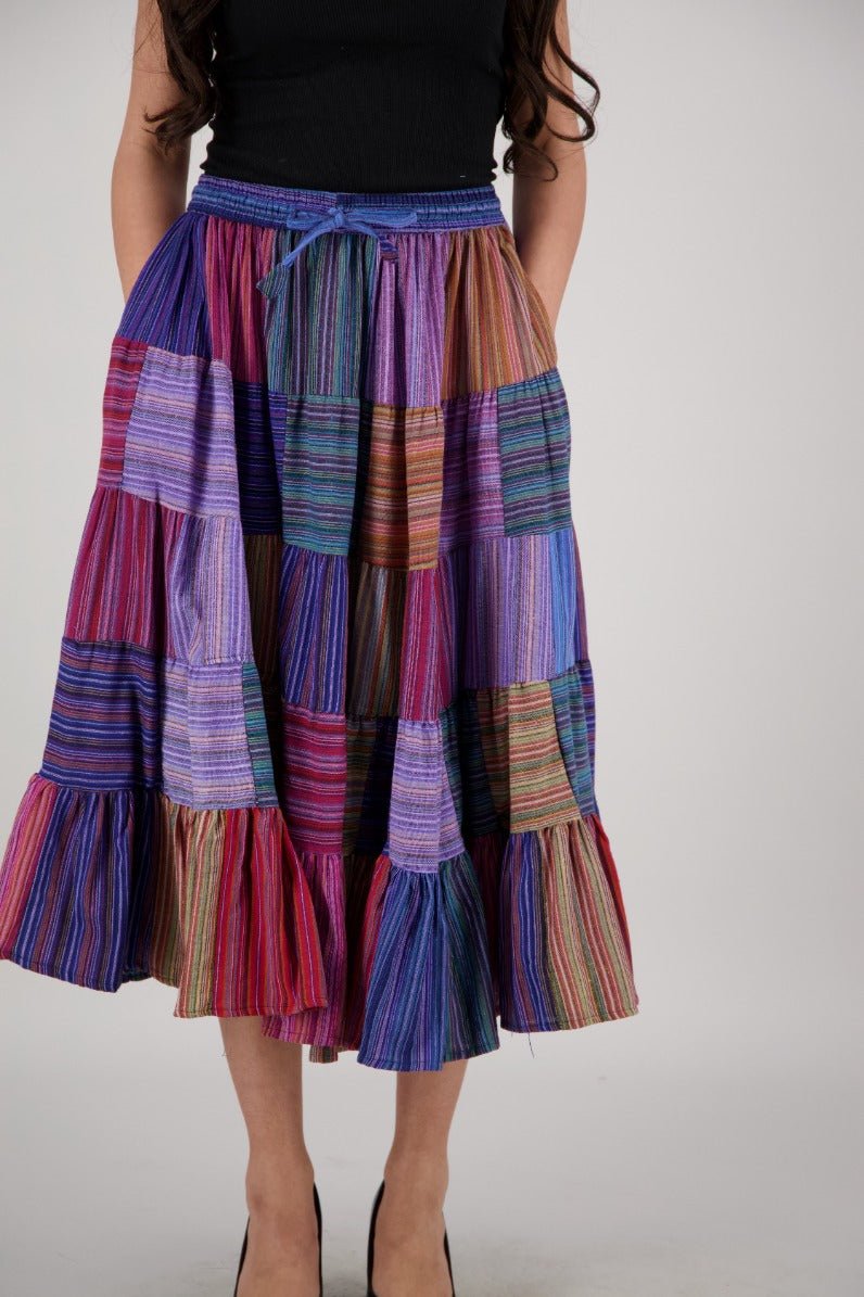 Festival - Ready Multicolor Midi Skirt PAT - 3219 - Advance Apparels Inc
