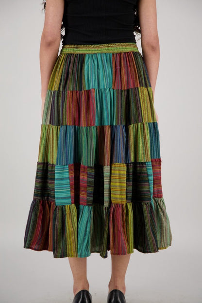 Festival - Ready Multicolor Midi Skirt PAT - 3219 - Advance Apparels Inc