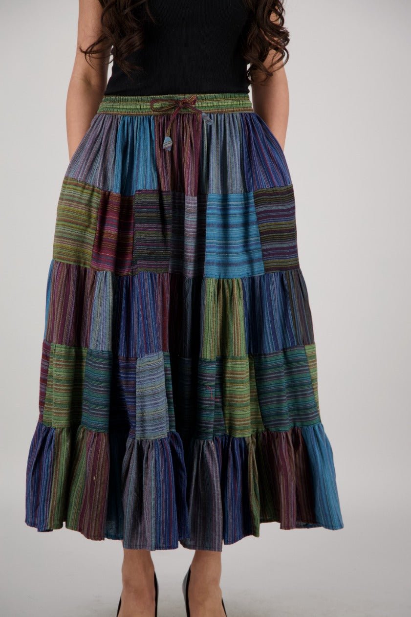 Festival - Ready Multicolor Midi Skirt PAT - 3219 - Advance Apparels Inc