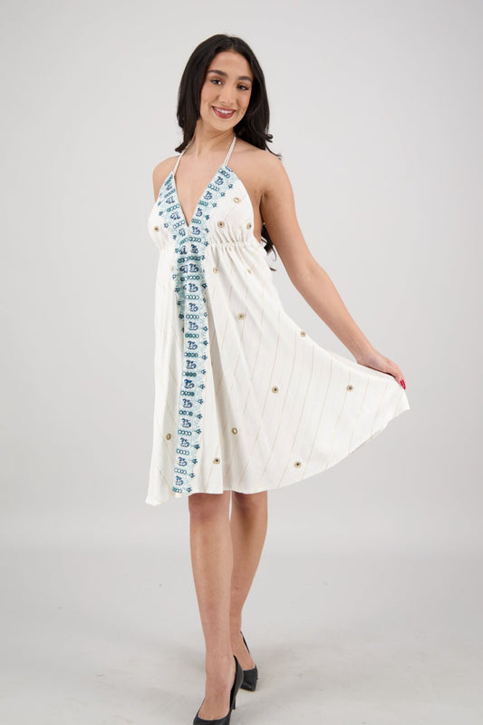 Flowy Open-Back Festival Mini Dress 25172 - Advance Apparels Inc