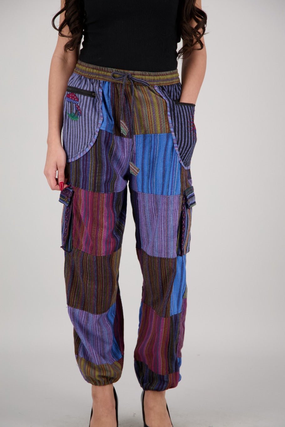 Free - Spirited Patchwork Pants PAT - 3306 - Advance Apparels Inc