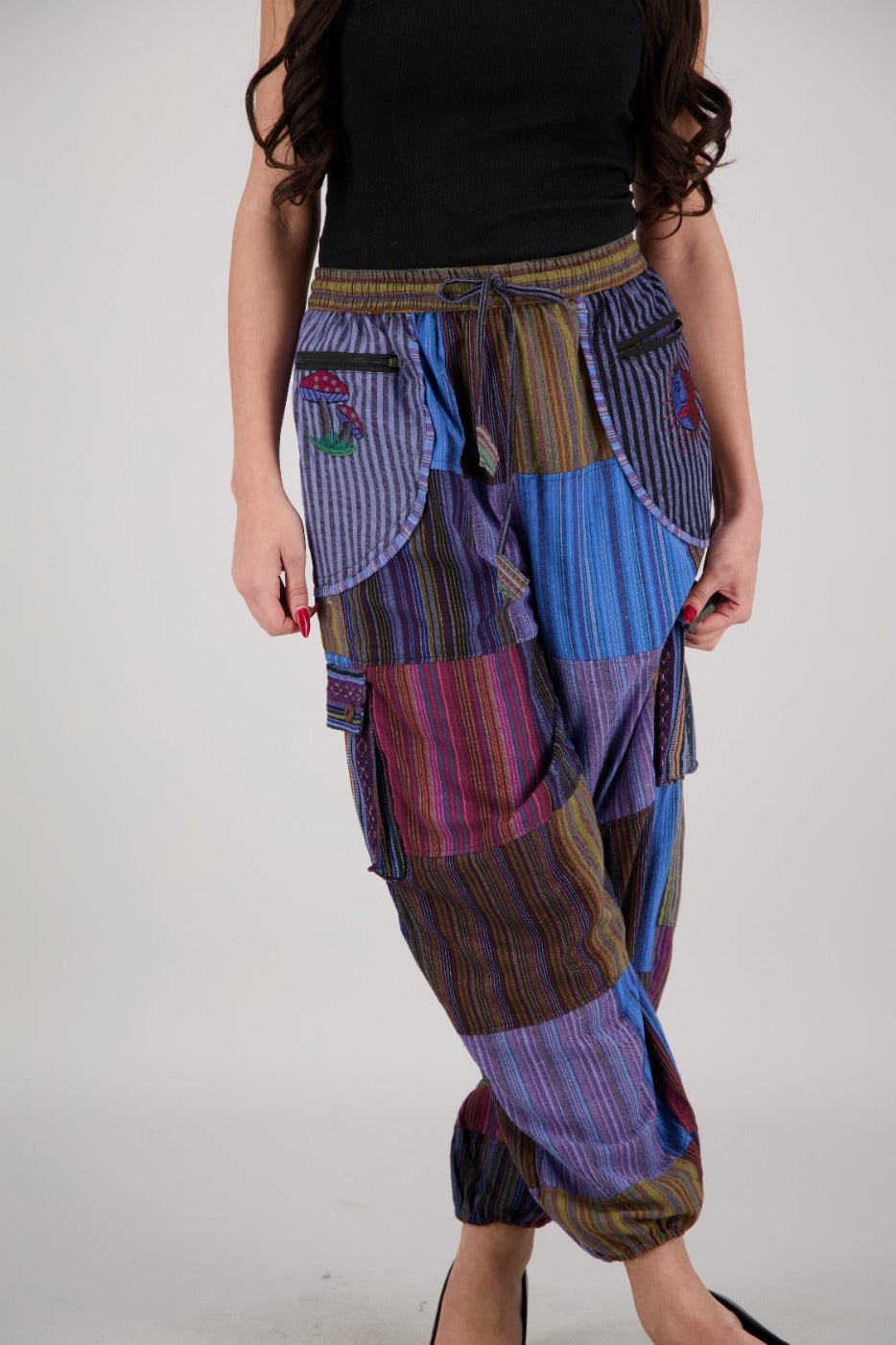 Free - Spirited Patchwork Pants PAT - 3306 - Advance Apparels Inc