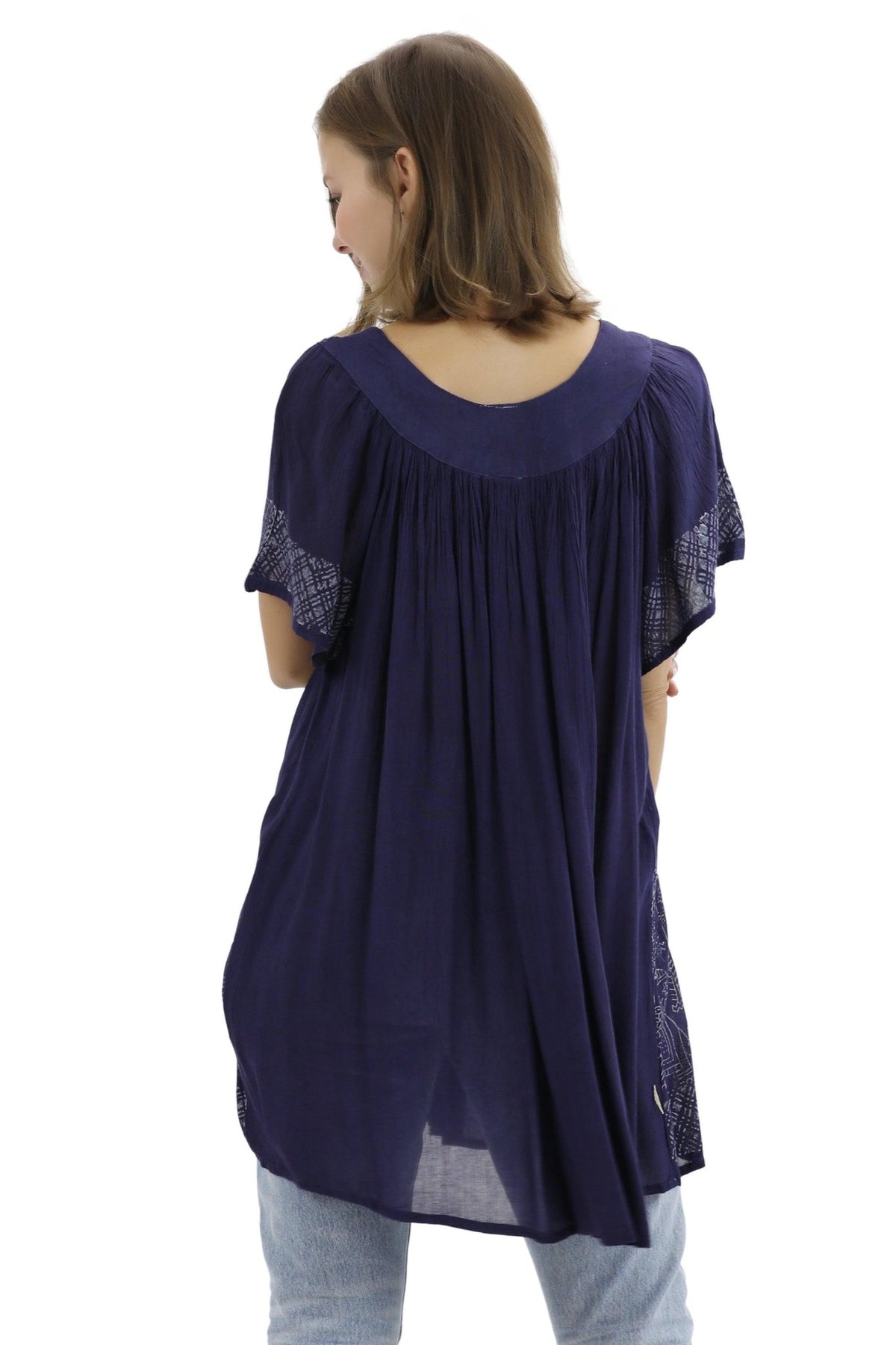Geometric Border Print Blouse 94 - Advance Apparels Inc