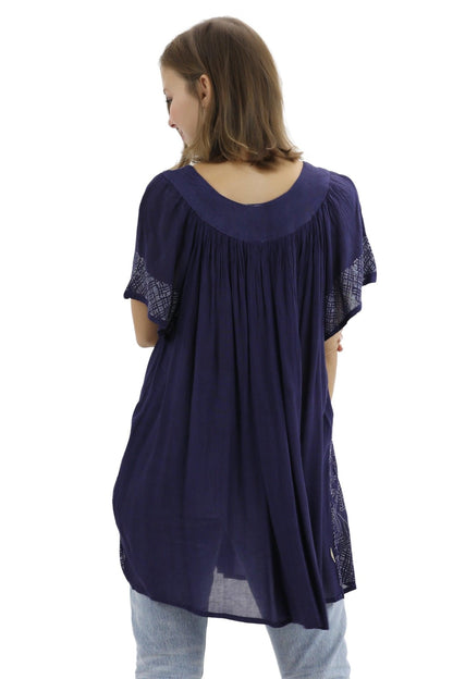 Geometric Border Print Blouse 94 - Advance Apparels Inc