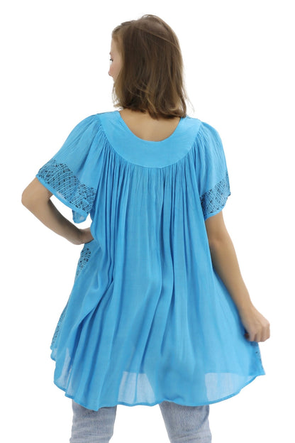 Geometric Border Print Blouse 94 - Advance Apparels Inc