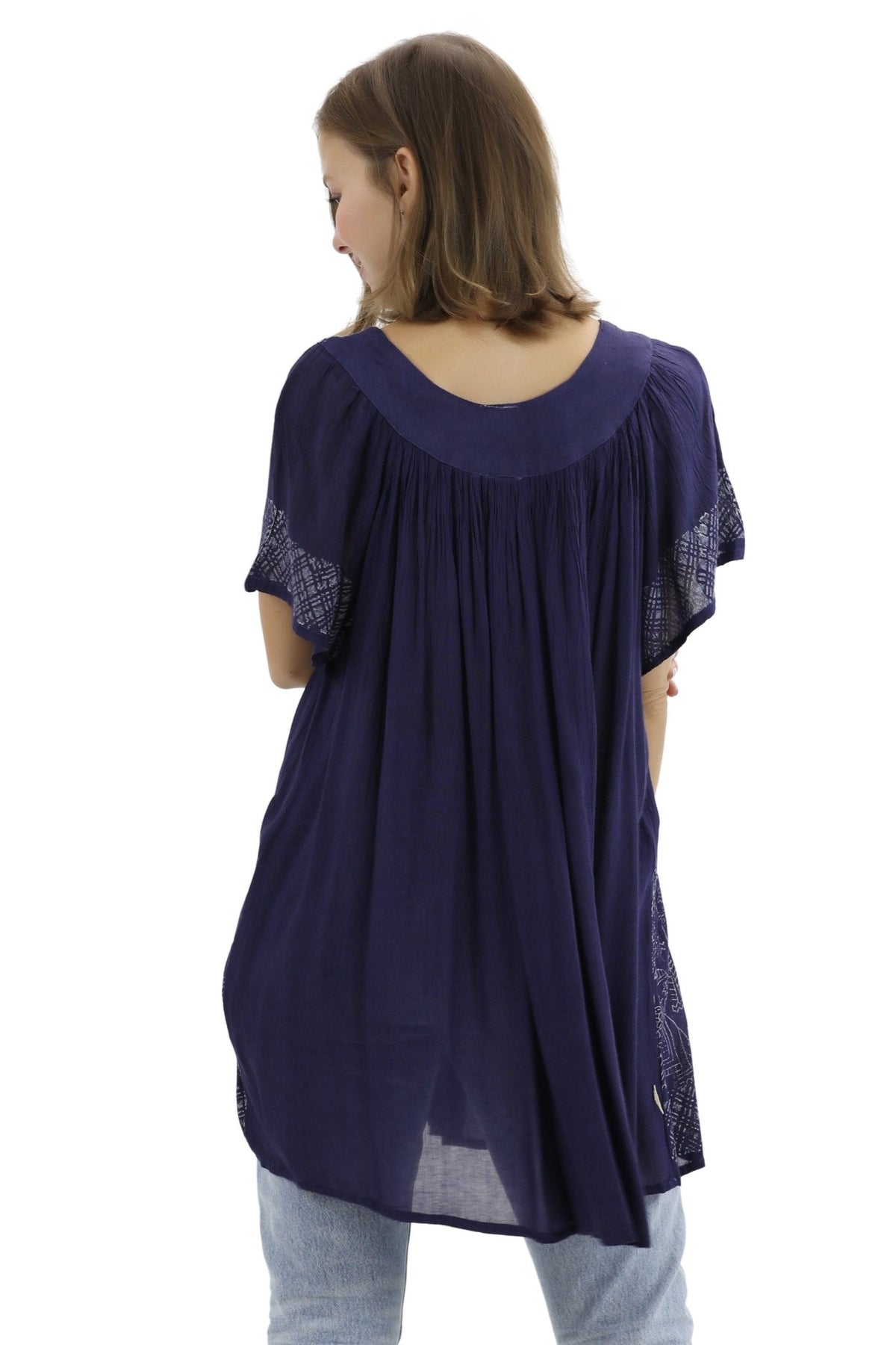 Geometric Border Print Blouse 94 - Advance Apparels Inc