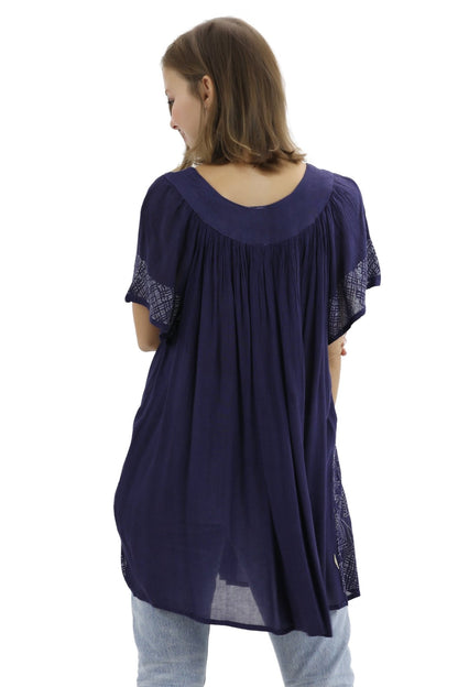 Geometric Border Print Blouse 94 - Advance Apparels Inc