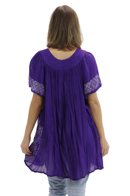 Geometric Border Print Blouse 94 - Advance Apparels Inc