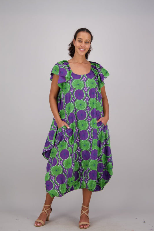 Glow Purple & Green Versa Dress AD - 25035 - 237 - Advance Apparels Inc