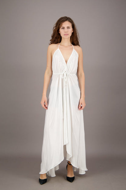 Hand Embroidered Scarf Dress PD - 7777 - Advance Apparels Inc