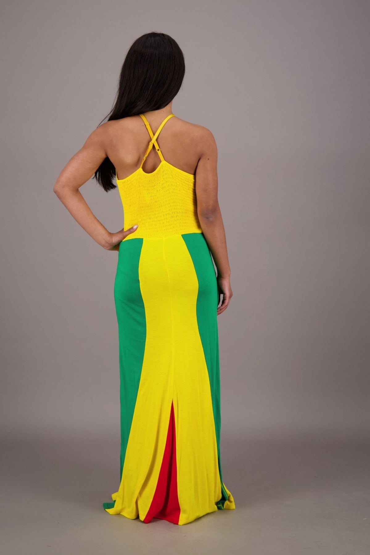 Island Rhythm Rasta Maxi Dress R - 487 - Advance Apparels Inc