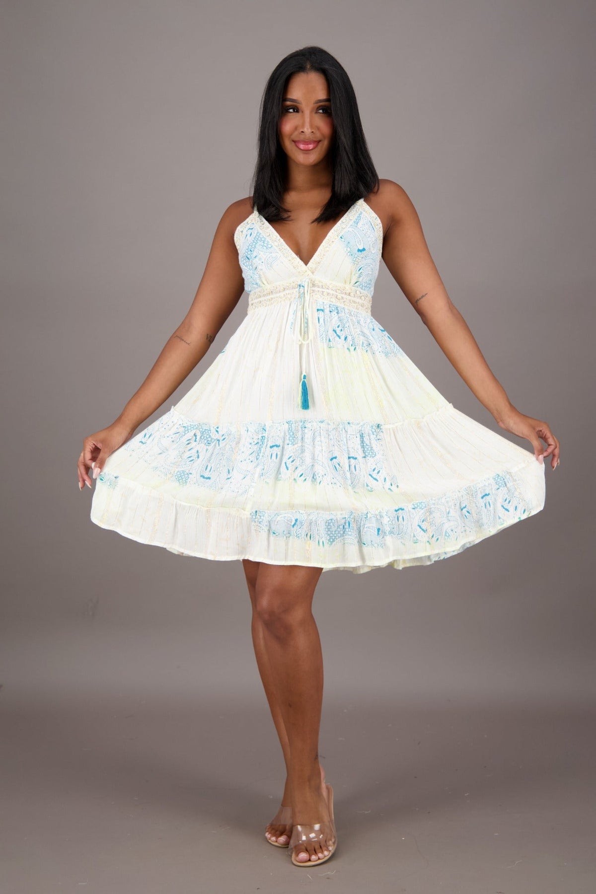 Ivory Dreams Tie - Back Dress 24958 - Advance Apparels Inc