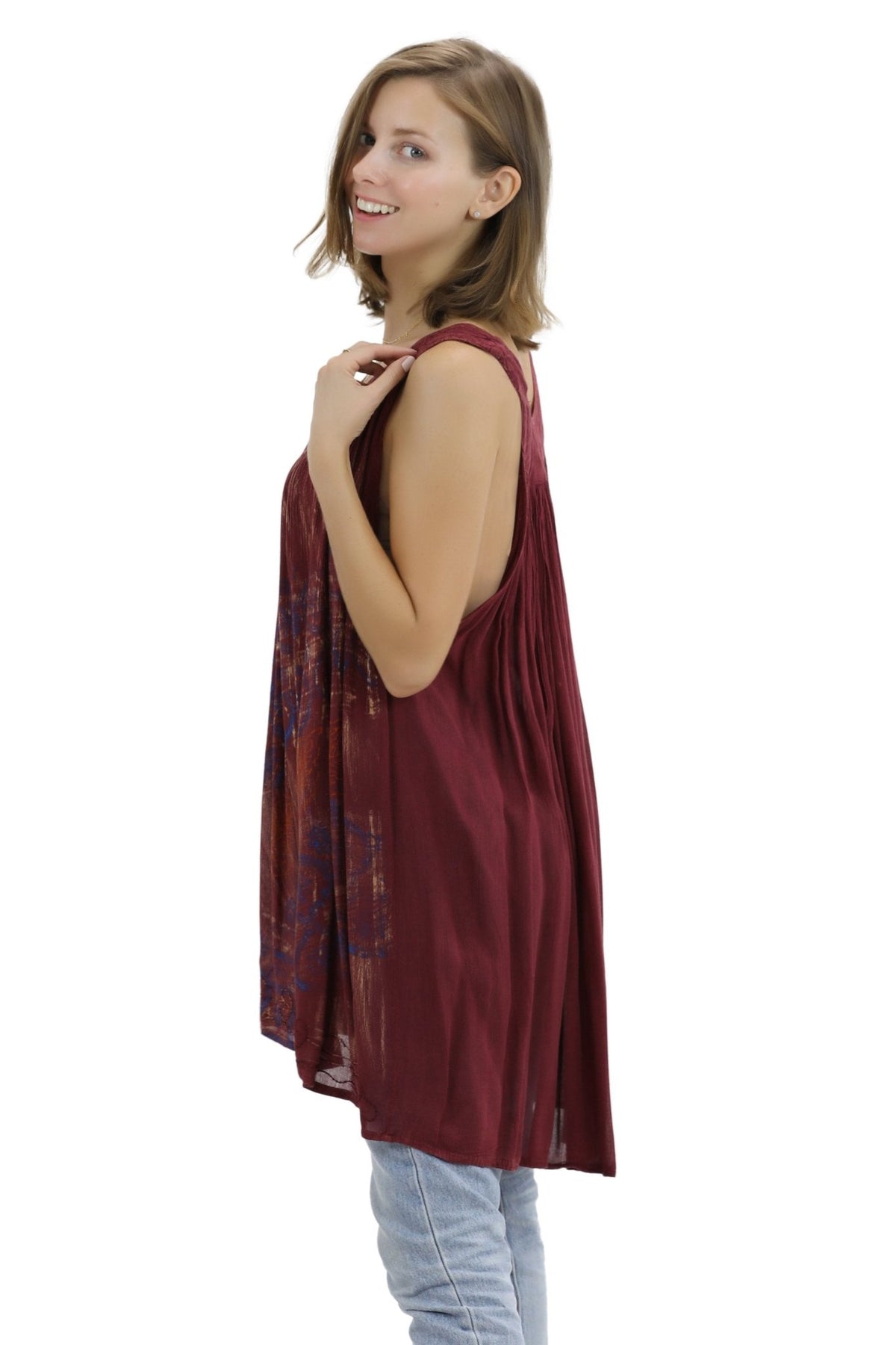 Jaipur Tie Dye V - Neck Tank Top 91 - Advance Apparels Inc