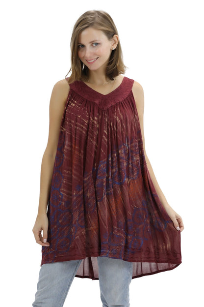 Jaipur Tie Dye V - Neck Tank Top 91 - Advance Apparels Inc