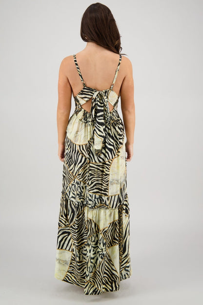 Jungle Mosaic Tie Back Maxi AB - 35104 - Advance Apparels Inc