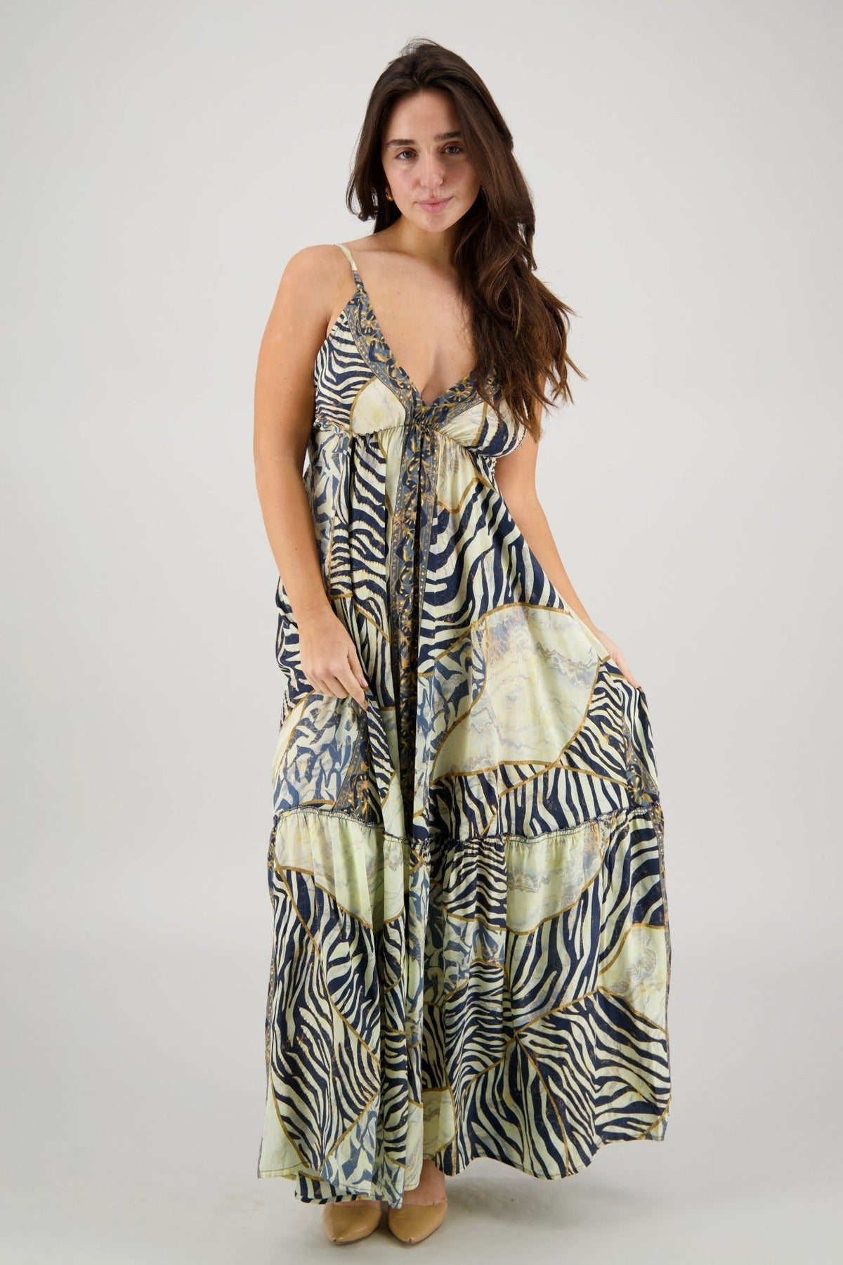 Jungle Mosaic Tie Back Maxi AB - 35104 - Advance Apparels Inc