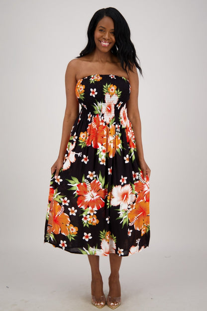 Lagoon Breeze Tube Dress TH - 2096 - Advance Apparels Inc