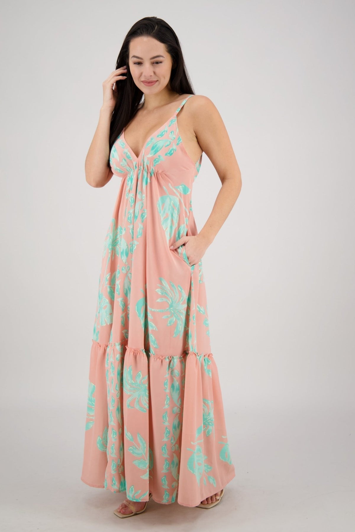 Leilani Petal Tie Back Maxi AB - 35107 - Advance Apparels Inc