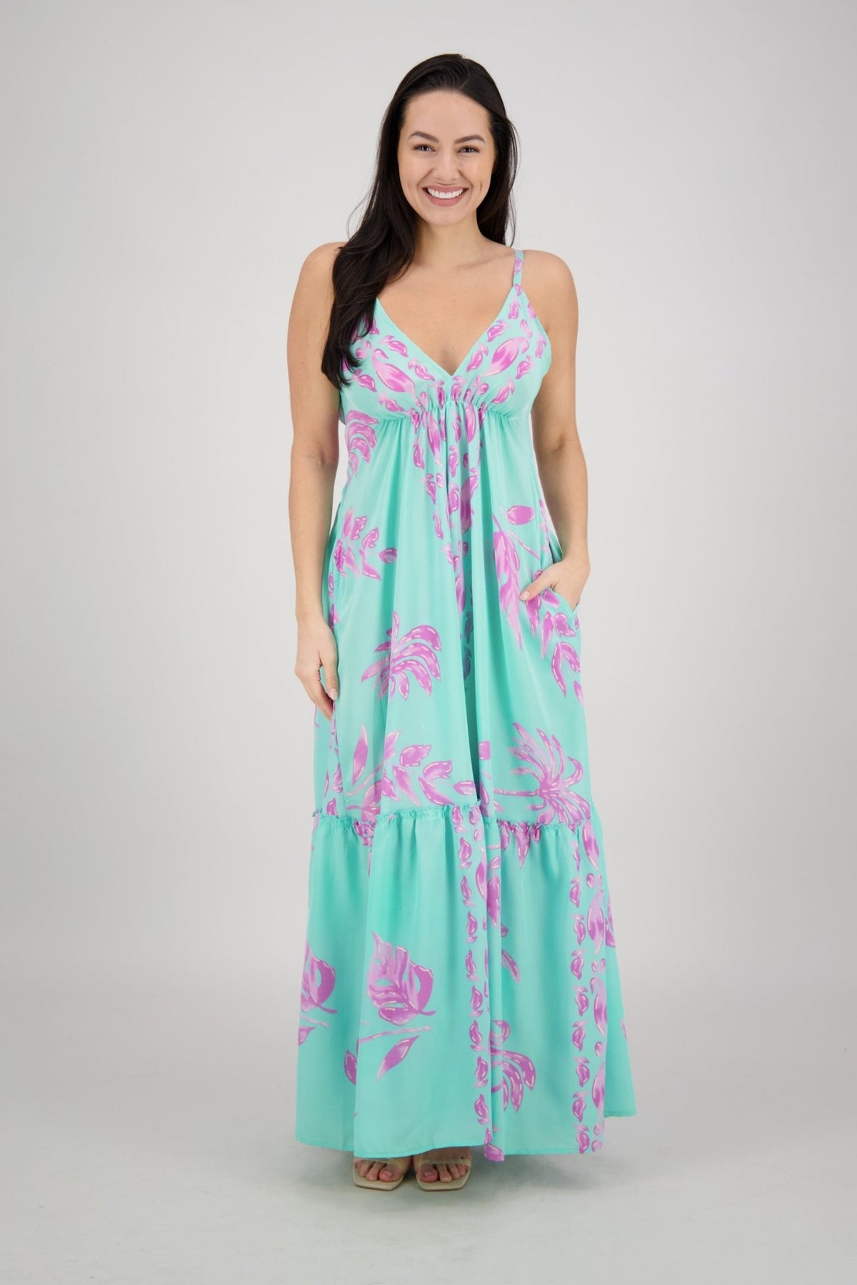 Leilani Petal Tie Back Maxi AB - 35107 - Advance Apparels Inc