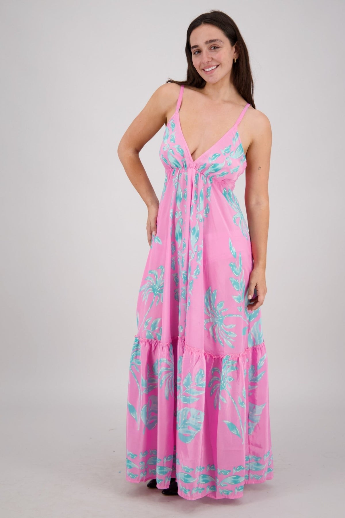 Leilani Petal Tie Back Maxi AB - 35107 - Advance Apparels Inc