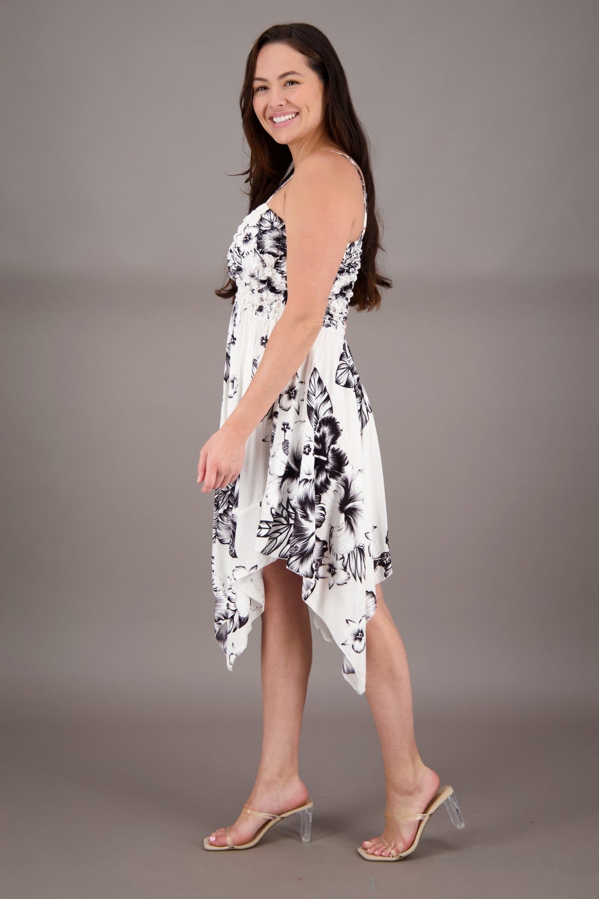 Long Fairytale Bottom Floral Print Beach Dress TH - 349 - Advance Apparels Inc