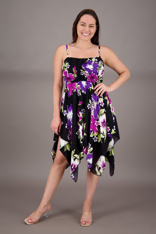 Long Fairytale Bottom Floral Print Beach Dress TH - 349 - Advance Apparels Inc