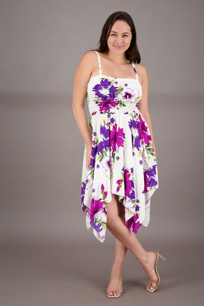 Long Fairytale Bottom Floral Print Beach Dress TH - 349 - Advance Apparels Inc