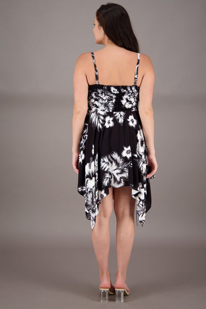Long Fairytale Bottom Floral Print Beach Dress TH - 349 - Advance Apparels Inc