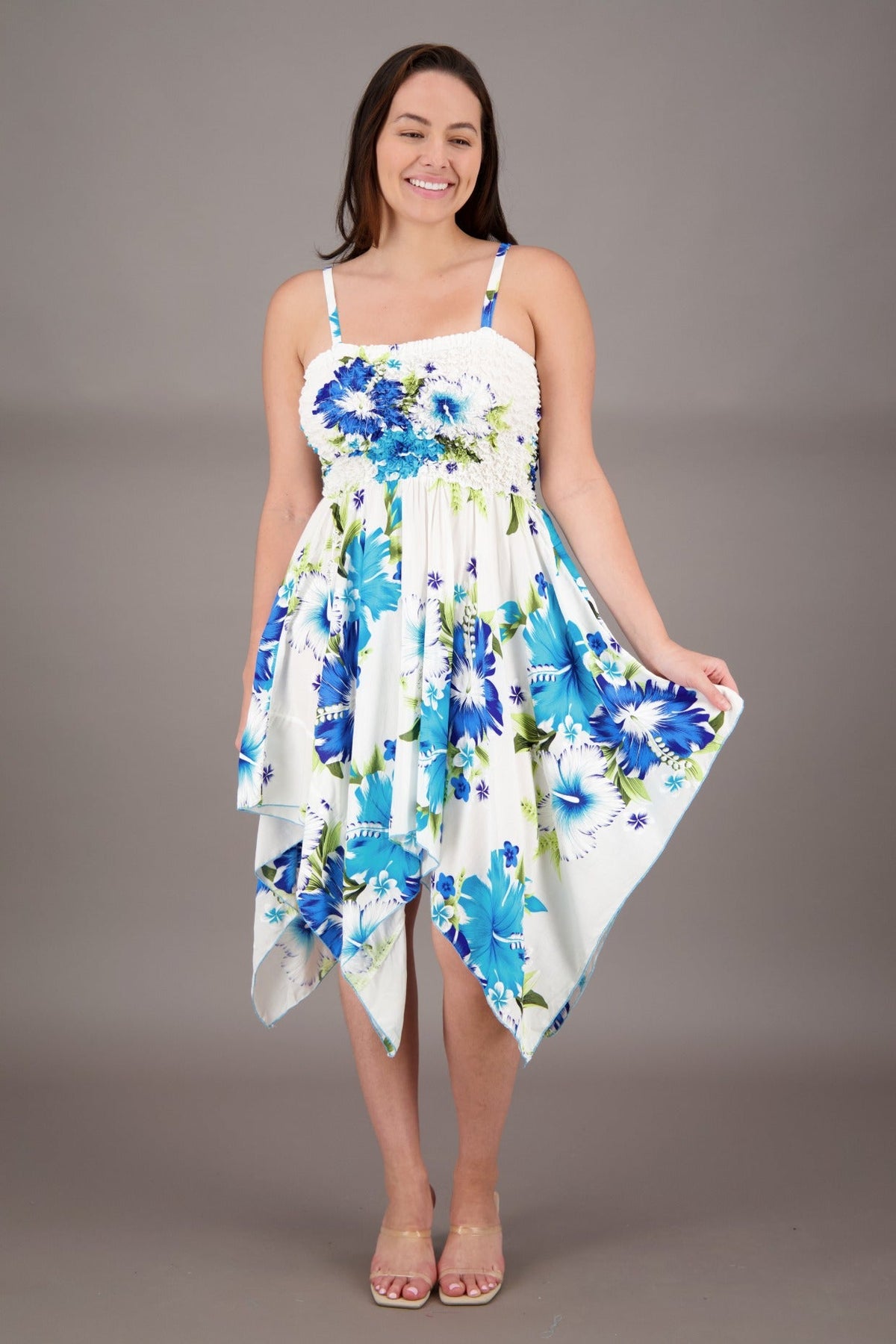 Long Fairytale Bottom Floral Print Beach Dress TH - 349 - Advance Apparels Inc