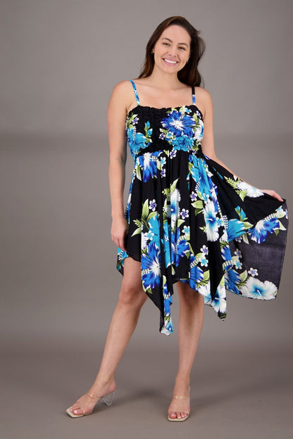 Long Fairytale Bottom Floral Print Beach Dress TH - 349 - Advance Apparels Inc