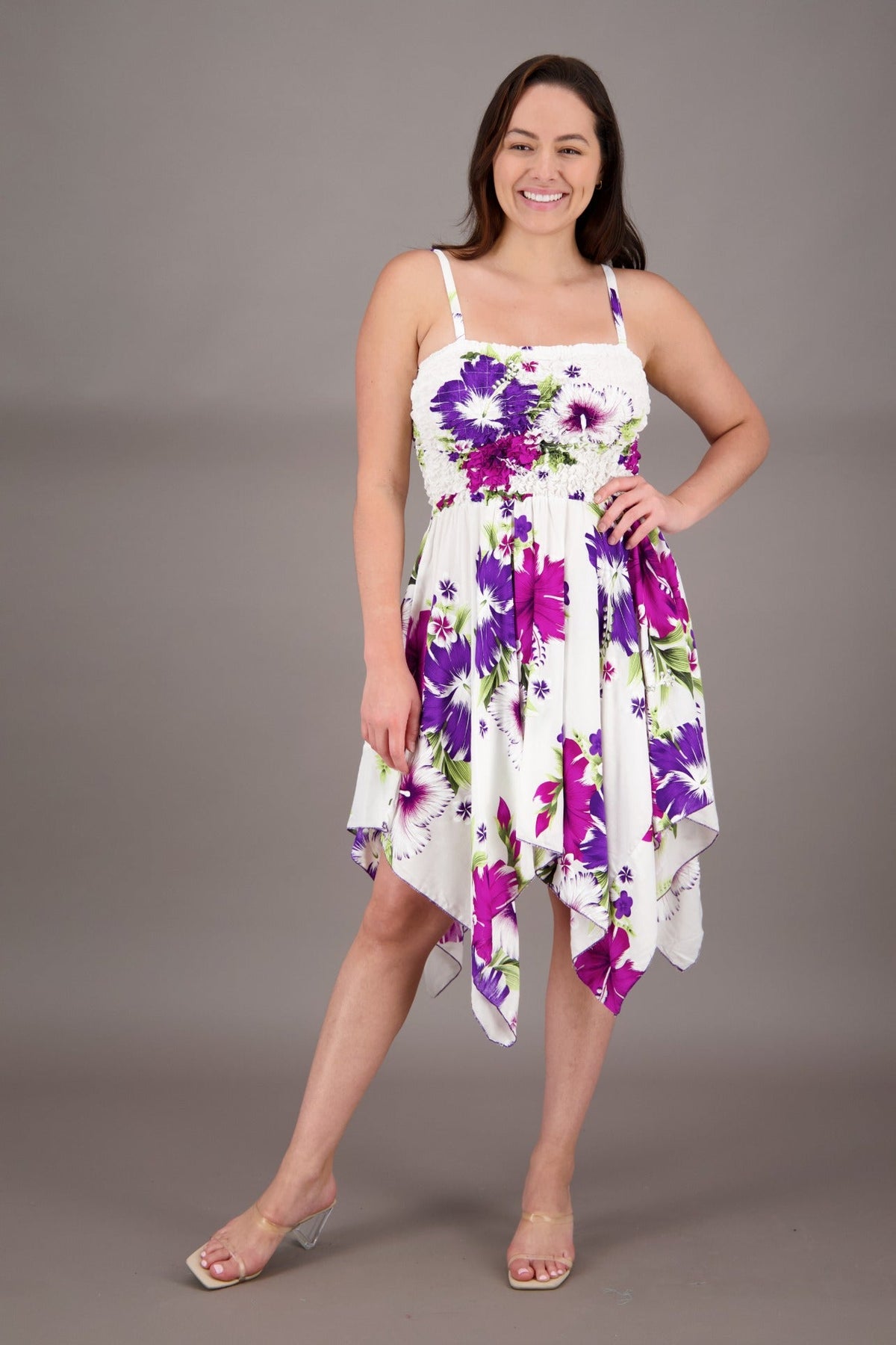 Long Fairytale Bottom Floral Print Beach Dress TH - 349 - Advance Apparels Inc