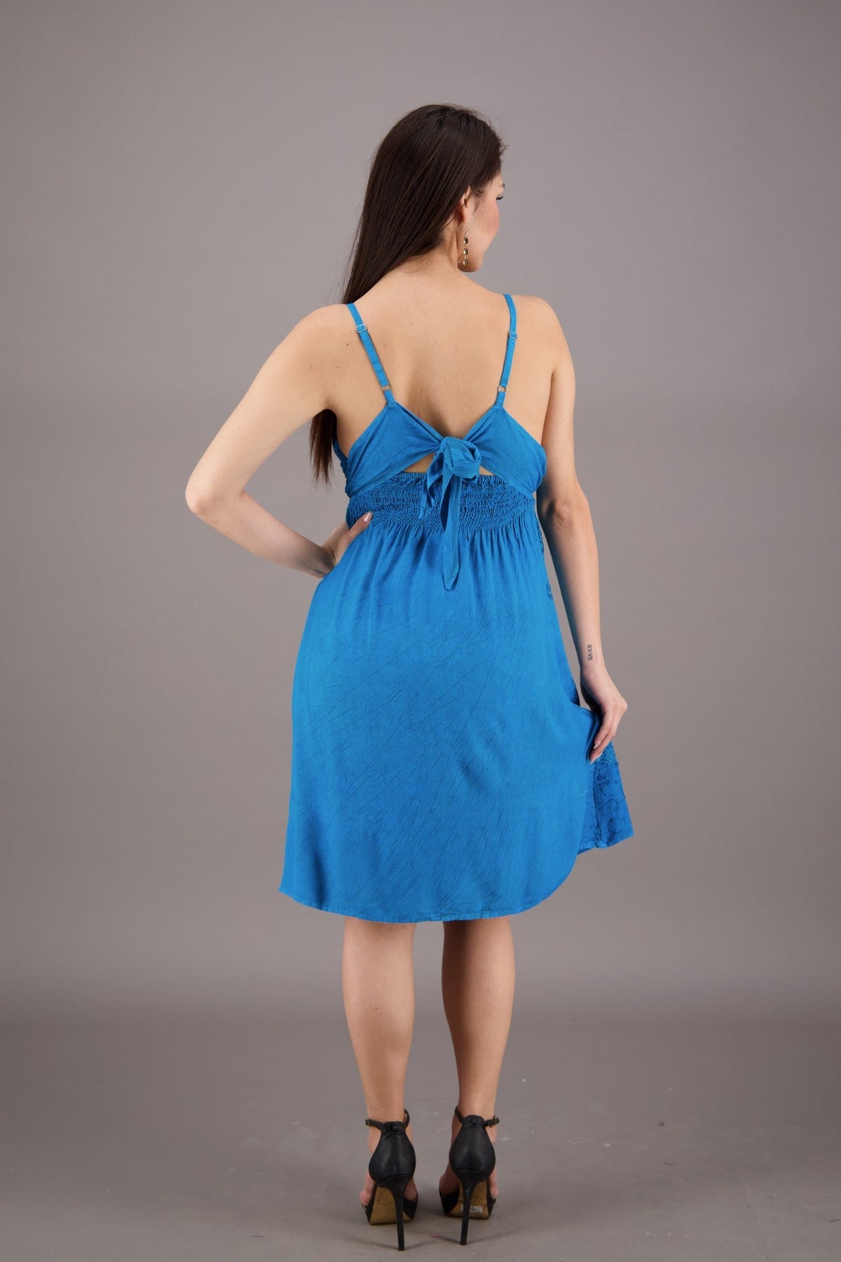 Mid - Length Renaissance Dress w/ Back Tie ADS - 24336 - Advance Apparels Inc