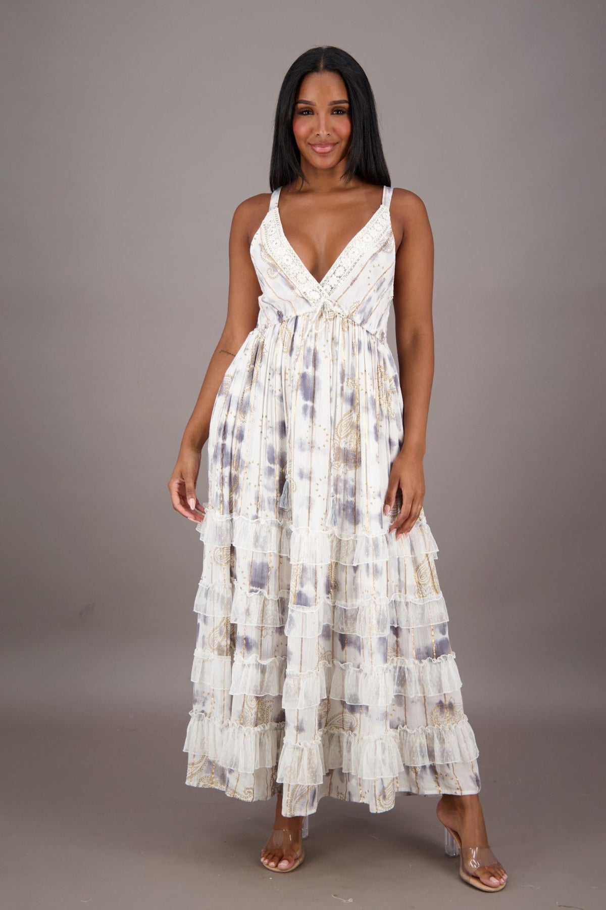 Mirage Lace Trim Maxi 24992 - Advance Apparels Inc