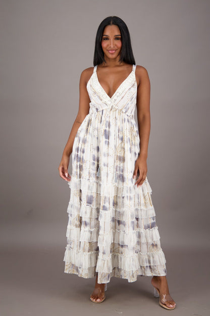 Mirage Lace Trim Maxi 24992 - Advance Apparels Inc