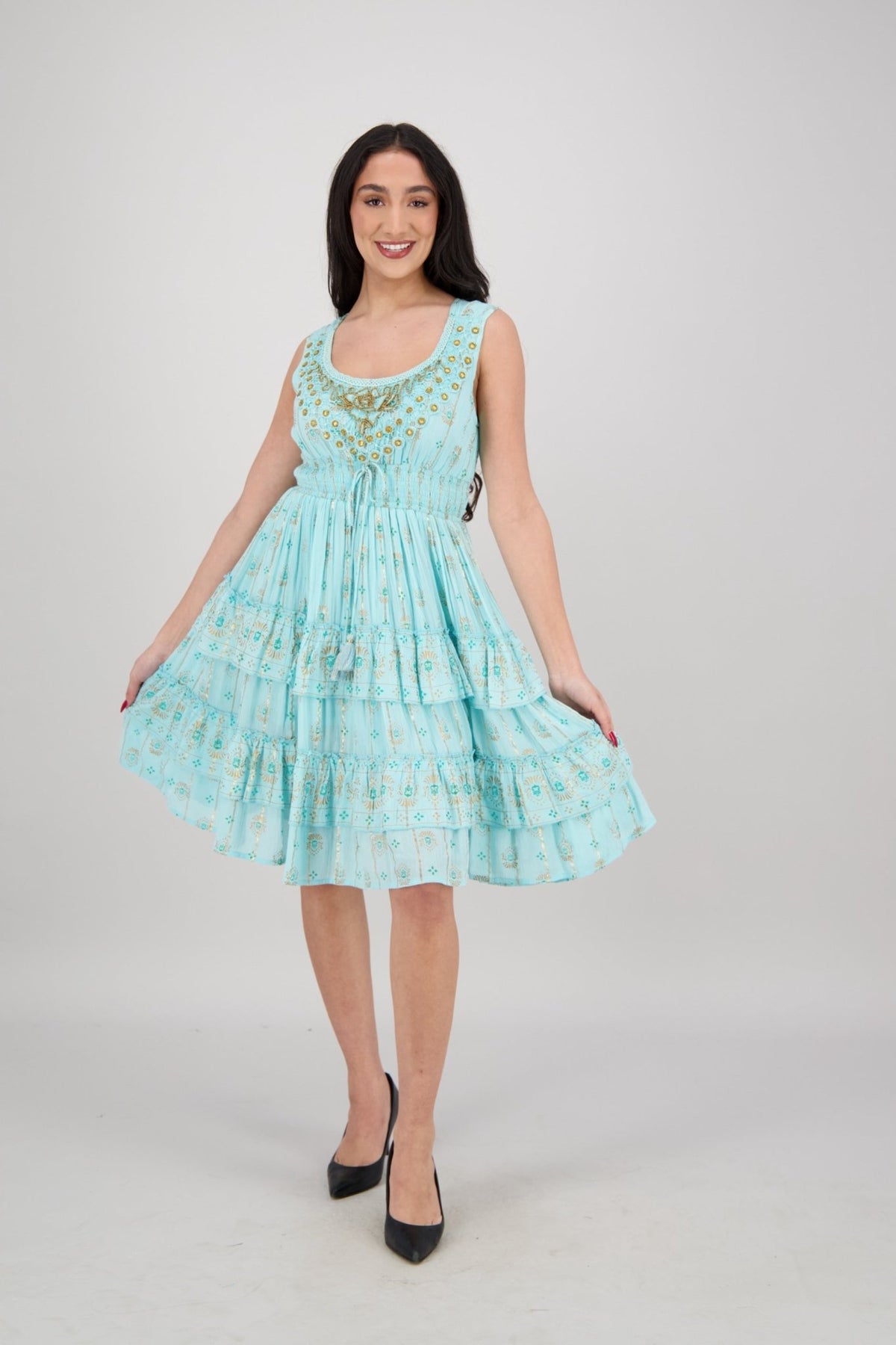 Nahla Summer Midi Dress 25149 - Advance Apparels Inc