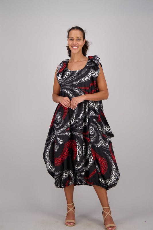 Obsidian Wave Black & Red Versa Dress AD - 25035 - 28 - Advance Apparels Inc