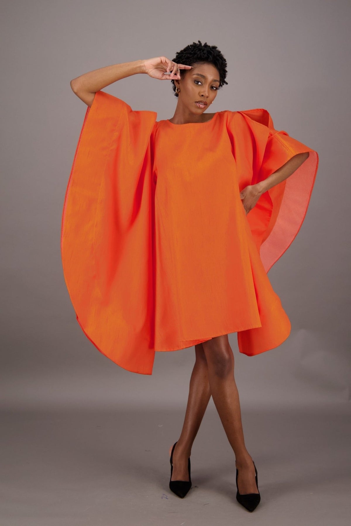 Oversized Cape Dress AD - 25032 - Advance Apparels Inc