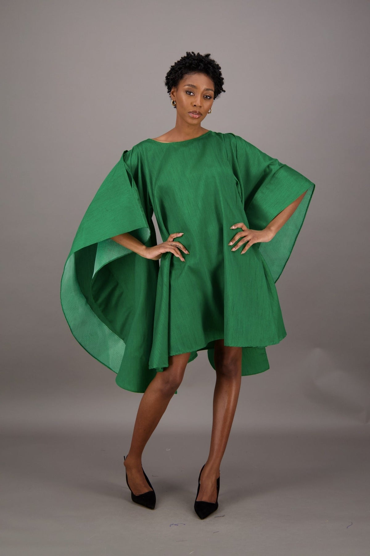 Oversized Cape Dress AD - 25032 - Advance Apparels Inc