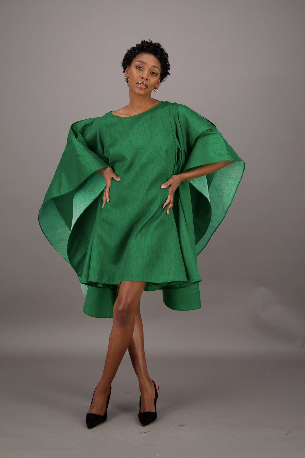 Oversized Cape Dress AD - 25032 - Advance Apparels Inc