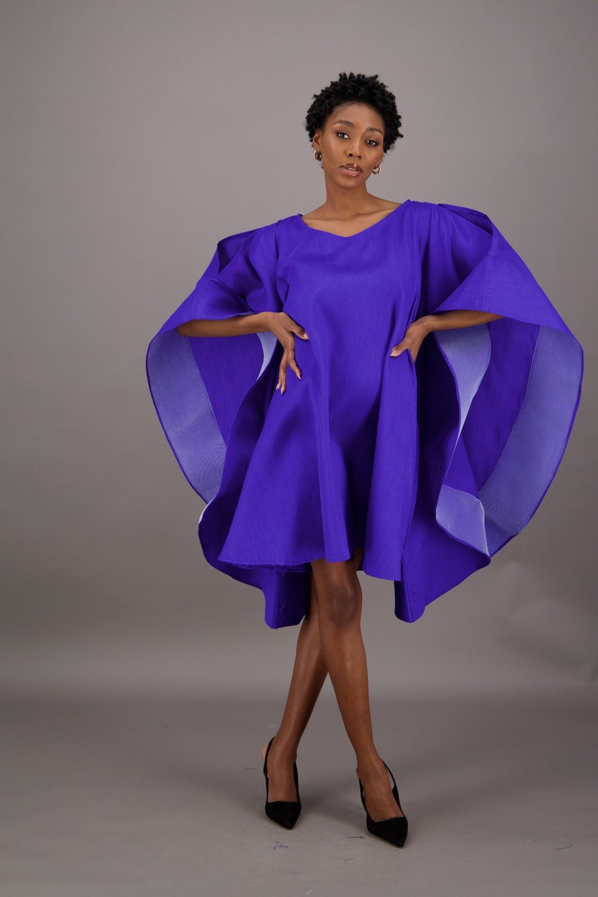 Oversized Cape Dress AD - 25032 - Advance Apparels Inc
