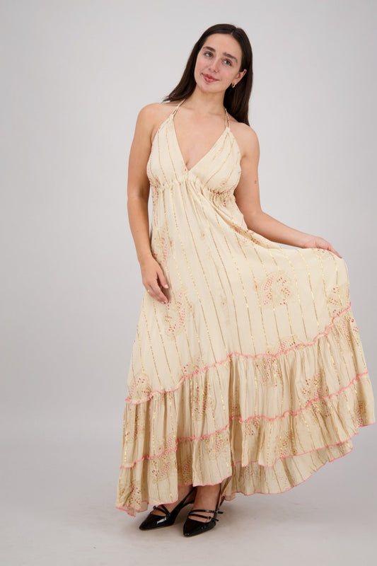 Paisley Halter Maxi Dress 25211 - Advance Apparels Inc