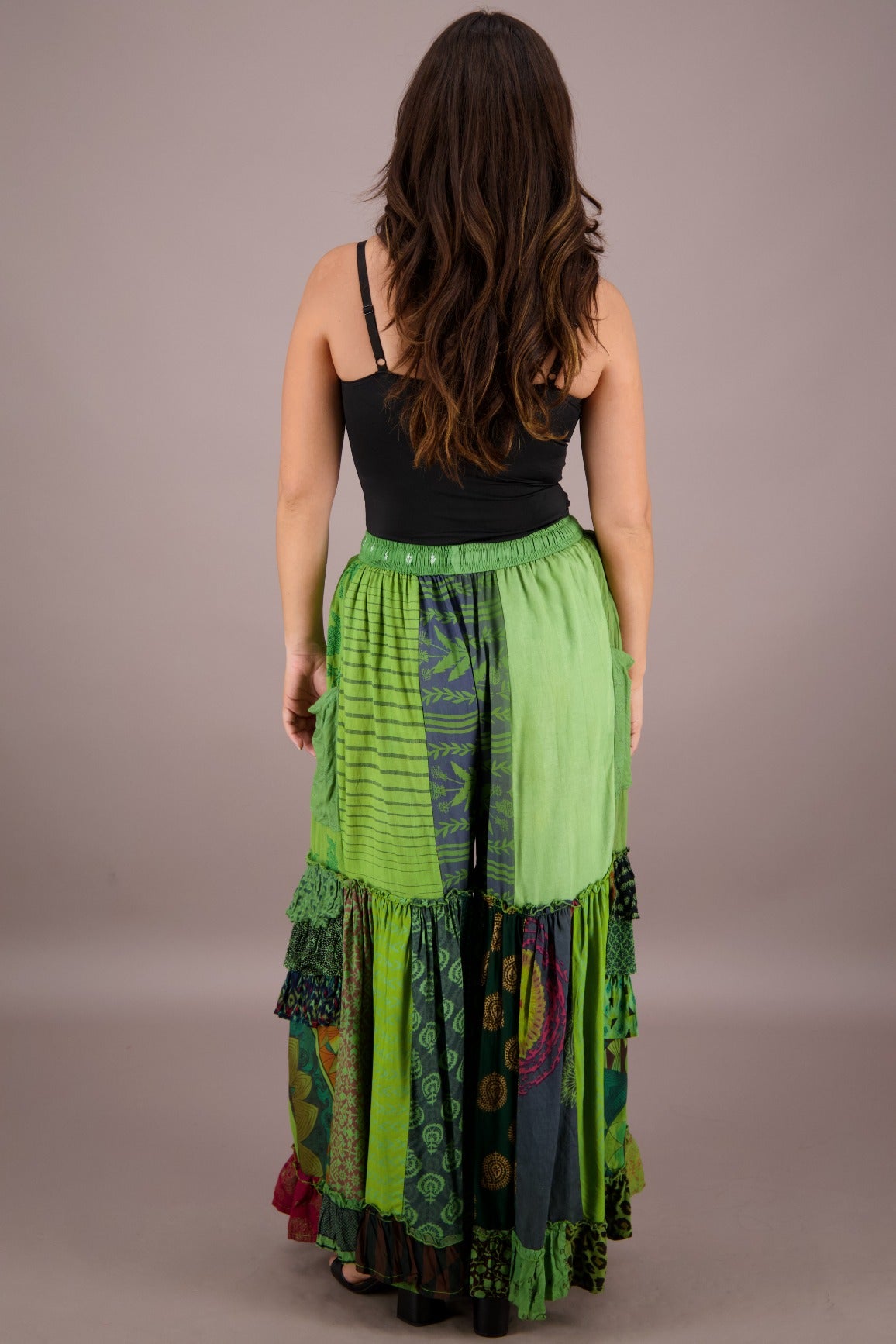 Palazzo Pants Patchwork PAT - 3272 - Advance Apparels Inc