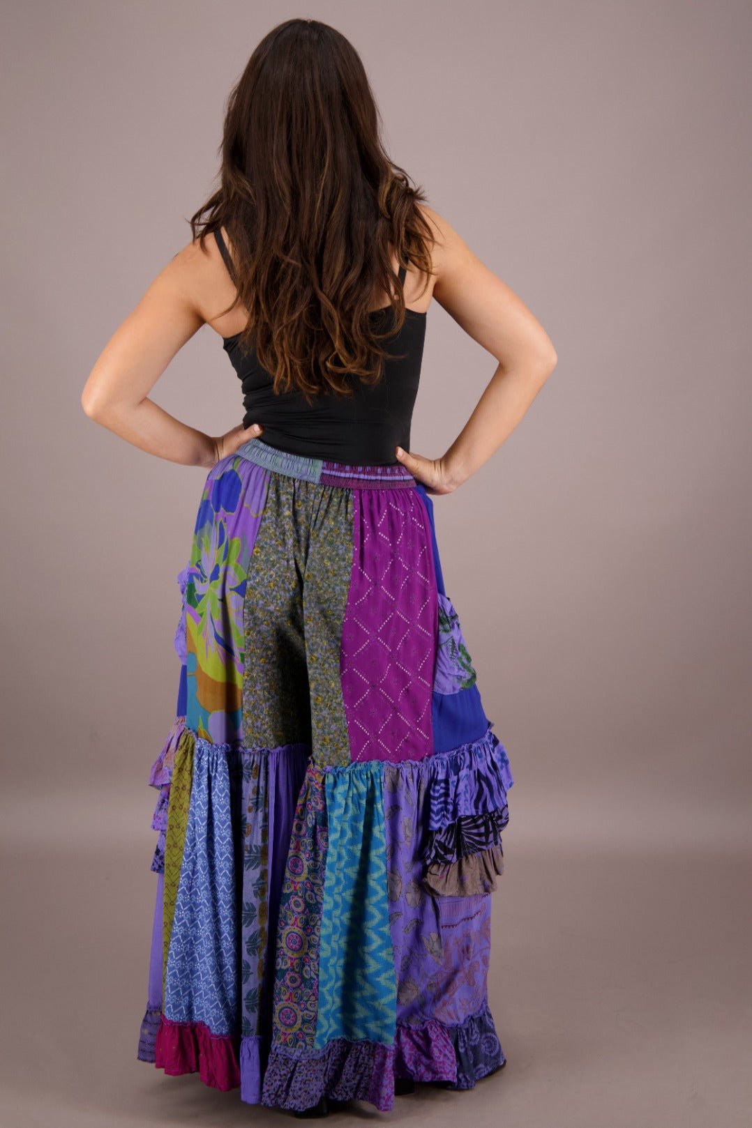 Palazzo Pants Patchwork PAT - 3272 - Advance Apparels Inc