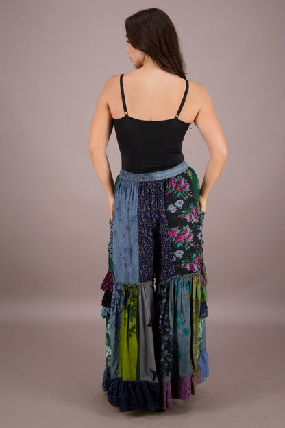 Palazzo Pants Patchwork PAT - 3272 - Advance Apparels Inc