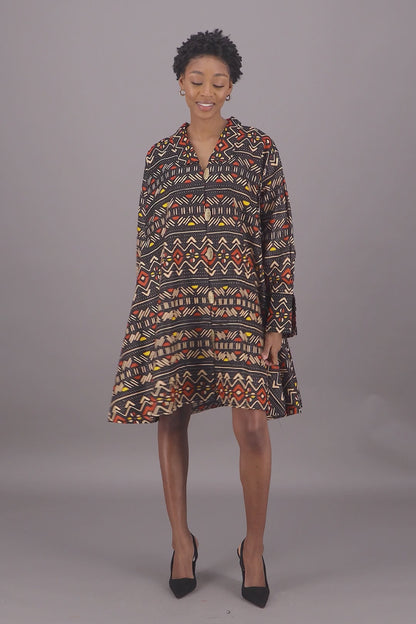 Zulu Heritage Swing Dress AD-25040-257