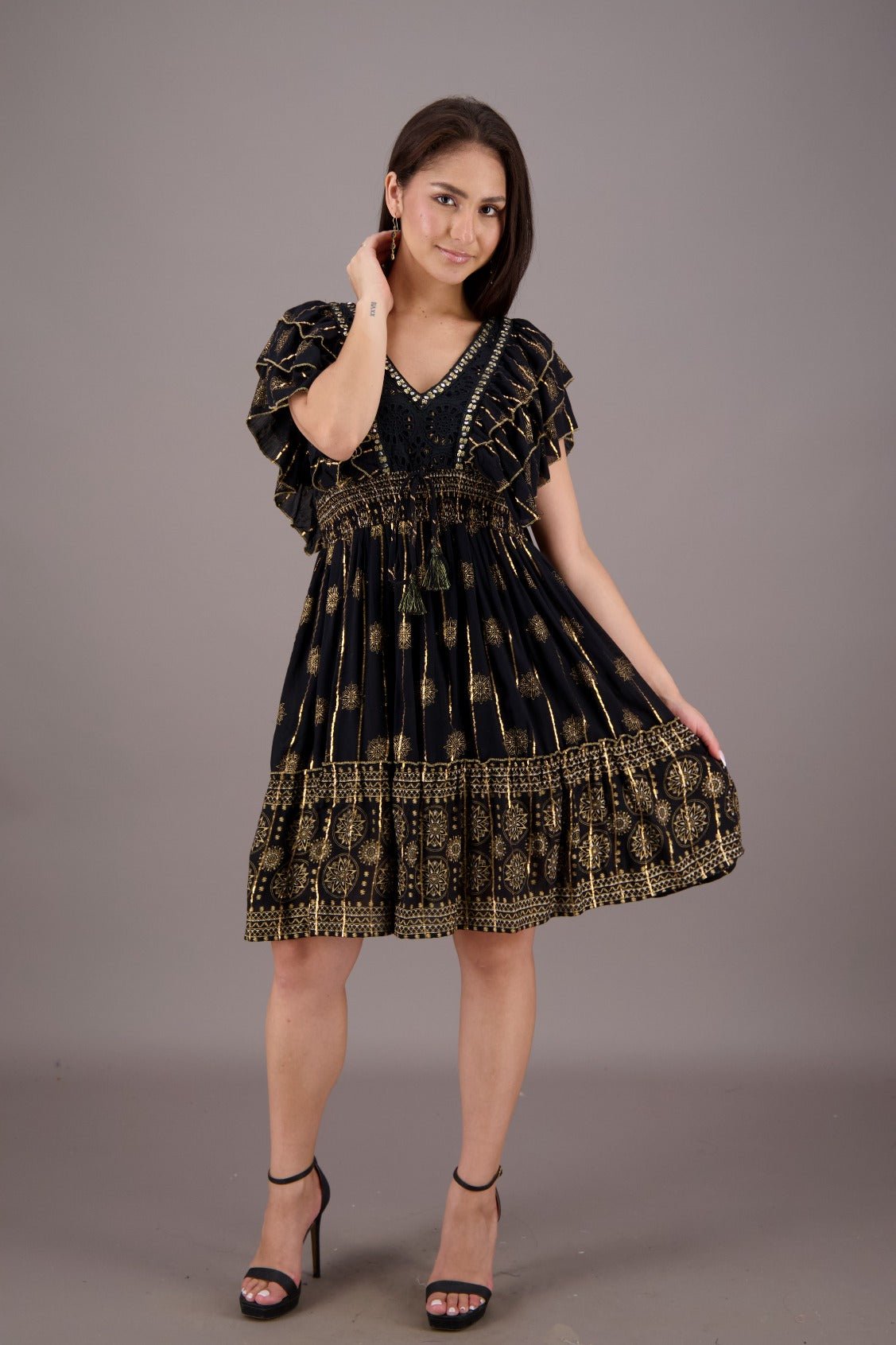 Radiant Ruffle Festival Middi 24721 - Advance Apparels Inc