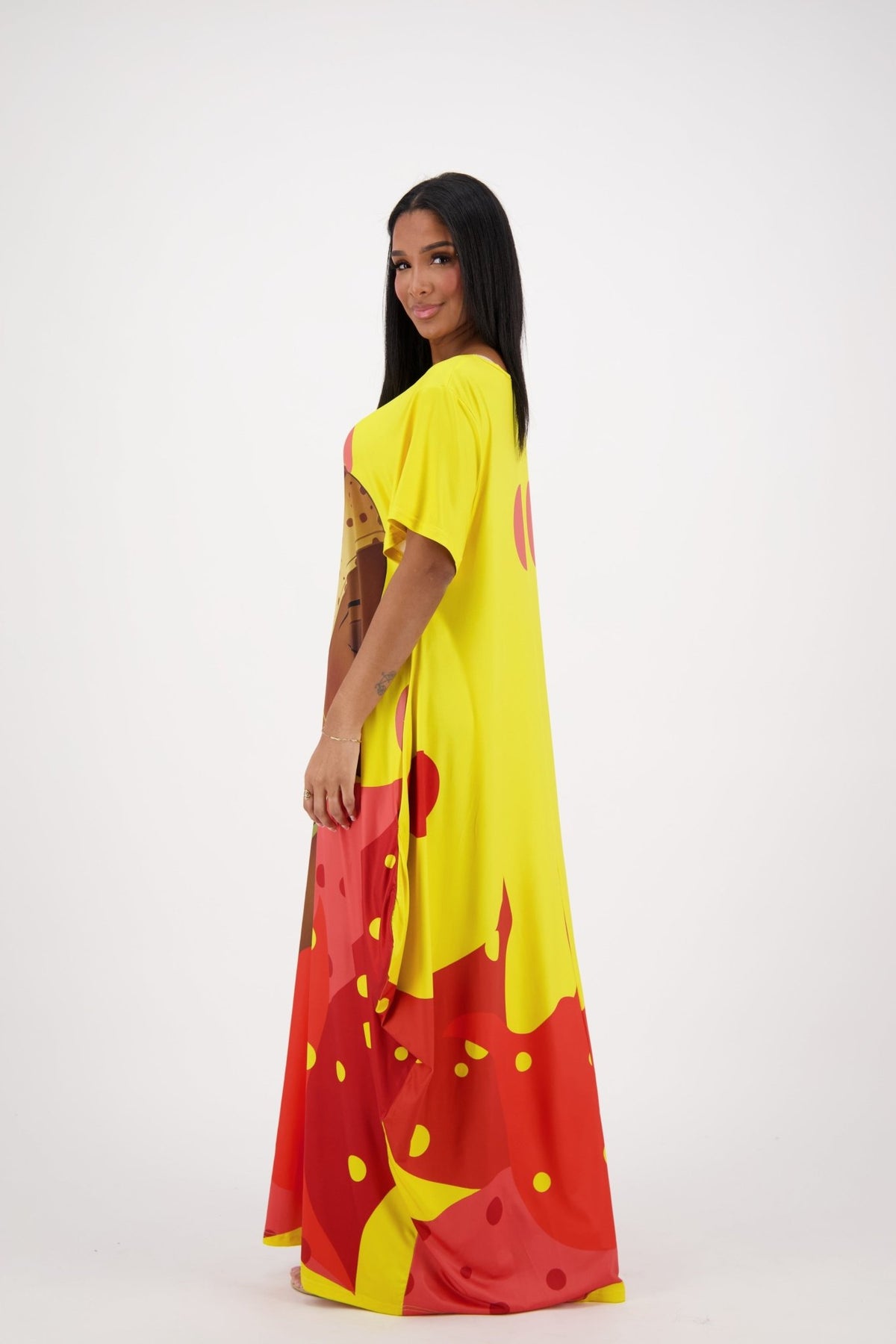 Red/Yellow Tribal Kaftan CH8852 - Advance Apparels Inc