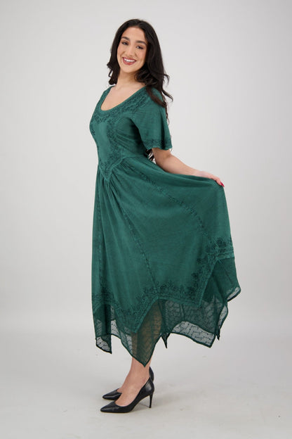 Renaissance Flutter Sleeve Dress ADL - 25327 - Advance Apparels Inc